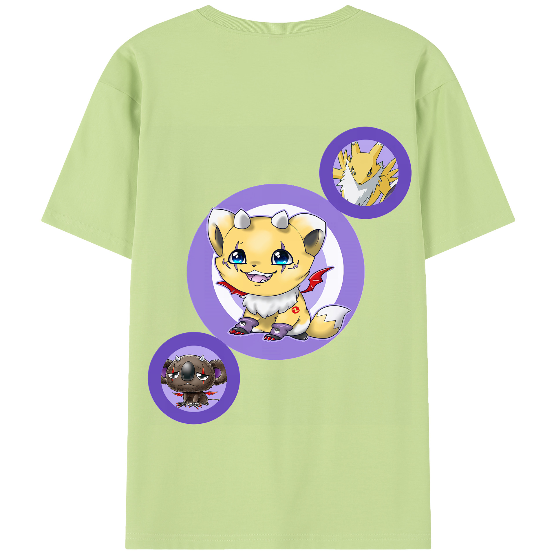（画像用） Digimon デジタルモンスター/デジモン 綿100％半袖Tシャツ（背面プリント）